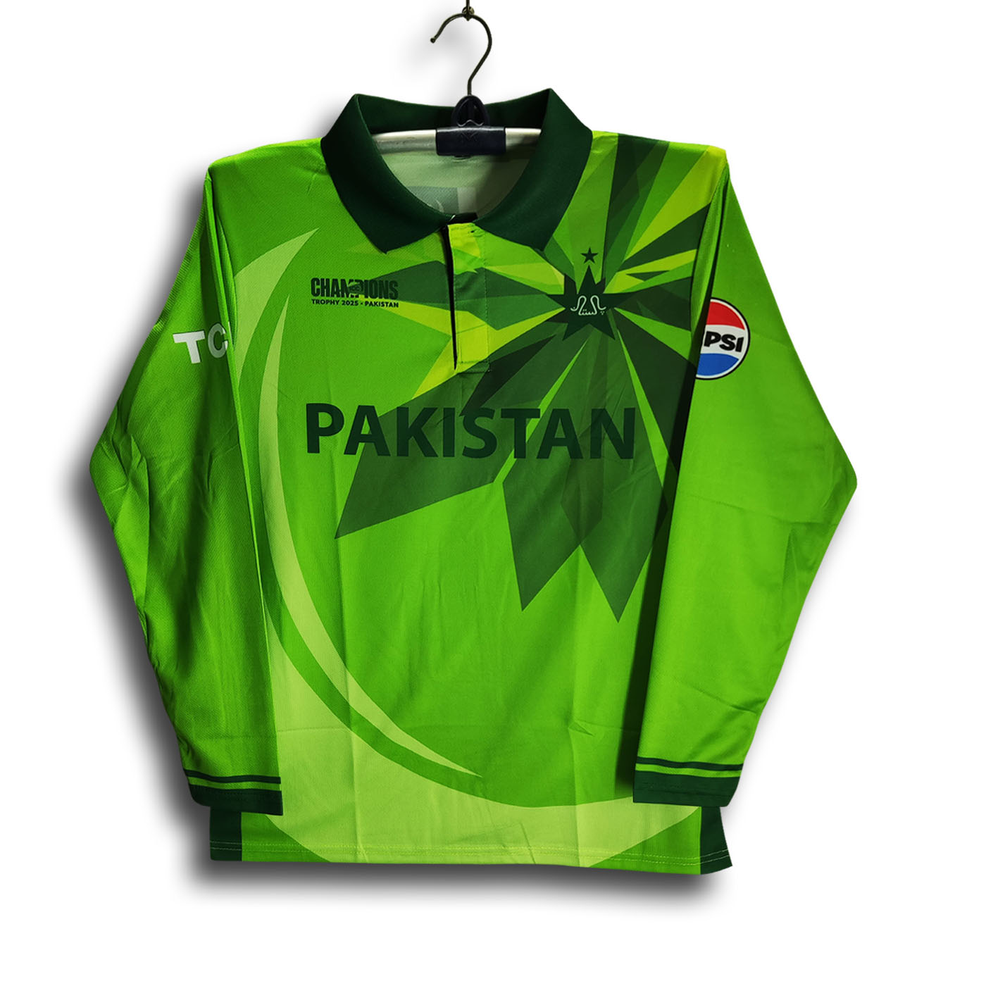 Pakistan ICC Champions Trophy Jersey For Man - Full Sleeve Polo T Shirt - Pakistan Cricket Jersey 2025-26