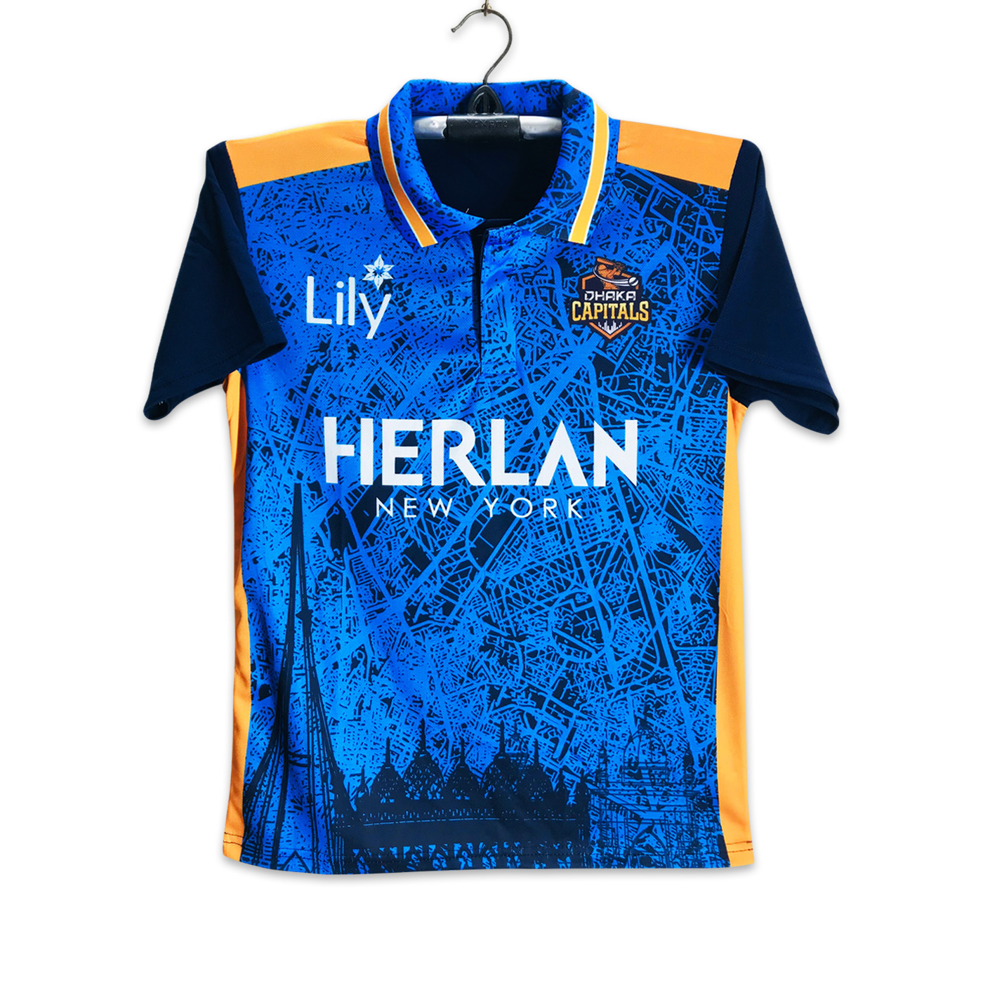 Dhaka Capitals Polo half-Sleeve Cricket Jersey for Men- BPL Cricket Jersey 2025-26