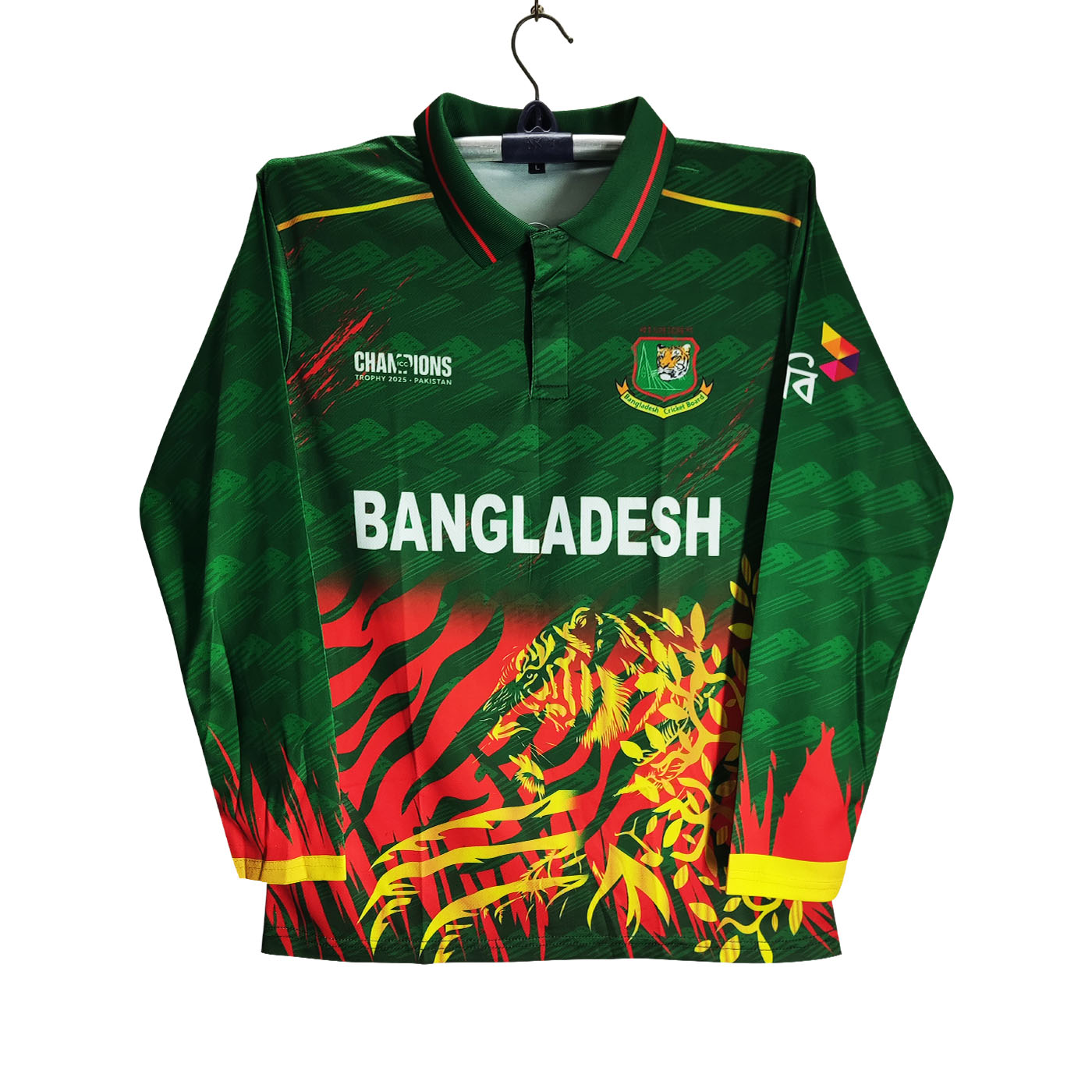 Bangladesh ICC Champions Trophy Premium Jersey For Man - Full Sleeve Polo T Shirt - Bangladesh Cricket Jersey 2025/26