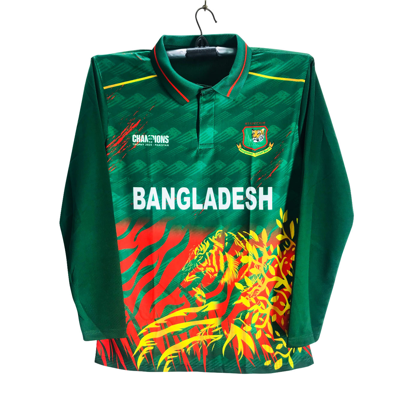 Bangladesh ICC Champions Trophy Jersey For Man - Full Sleeve Polo T Shirt - Bangladesh Cricket Jersey 2025/26