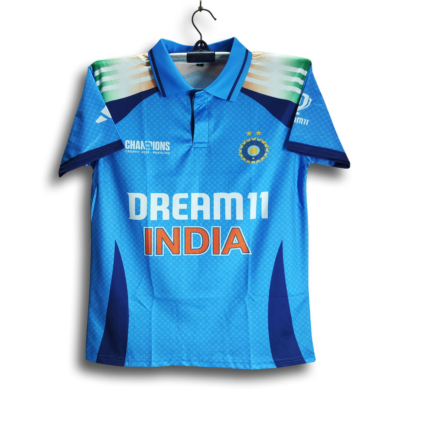 India ICC Champions Trophy Premium Jersey For Man - Half Sleeve Polo T Shirt - India Cricket Jersey 2025/26