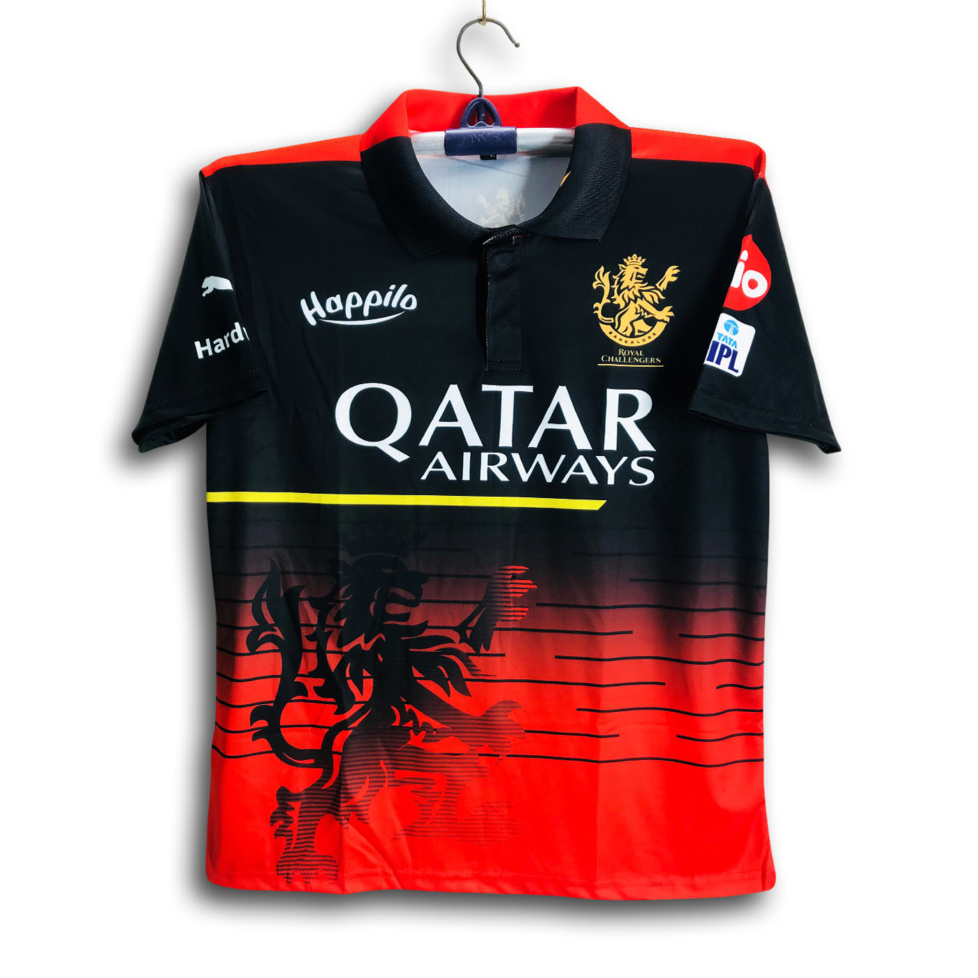 Royal Challengers Bangalore Short Sleeve Collar Polo IPL Jersey For Men - RCB IPL Jersey - RCB Jersey2025/26