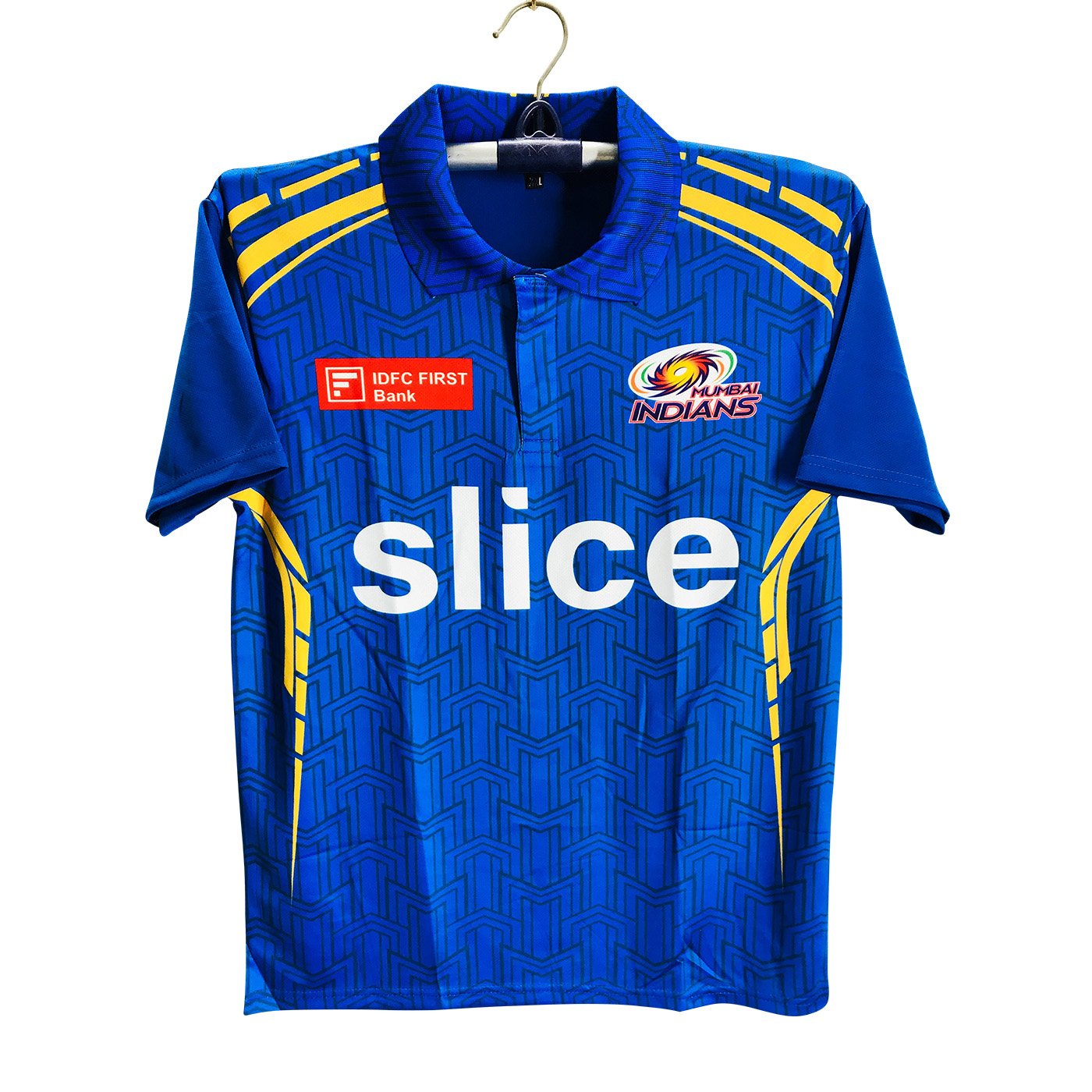 Mumbai Indians Short Sleeve Polo IPL Jersey For Men - MI IPL Jersey - Mumbai Jersey