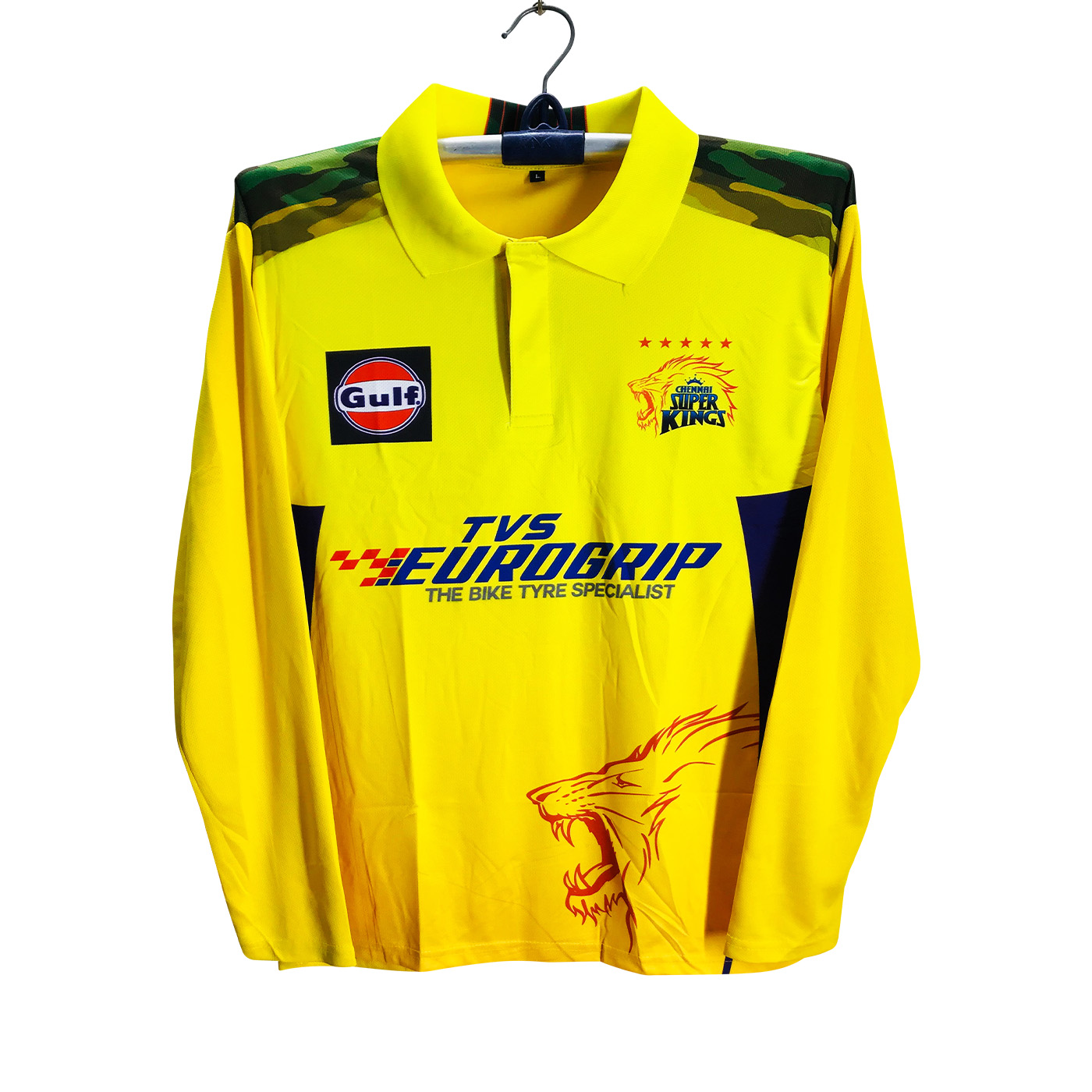 Chennai Super King Full Sleeve Collar Polo IPL Jersey For Men - CSK IPL Jersey - Chennai Jersey 2025/26